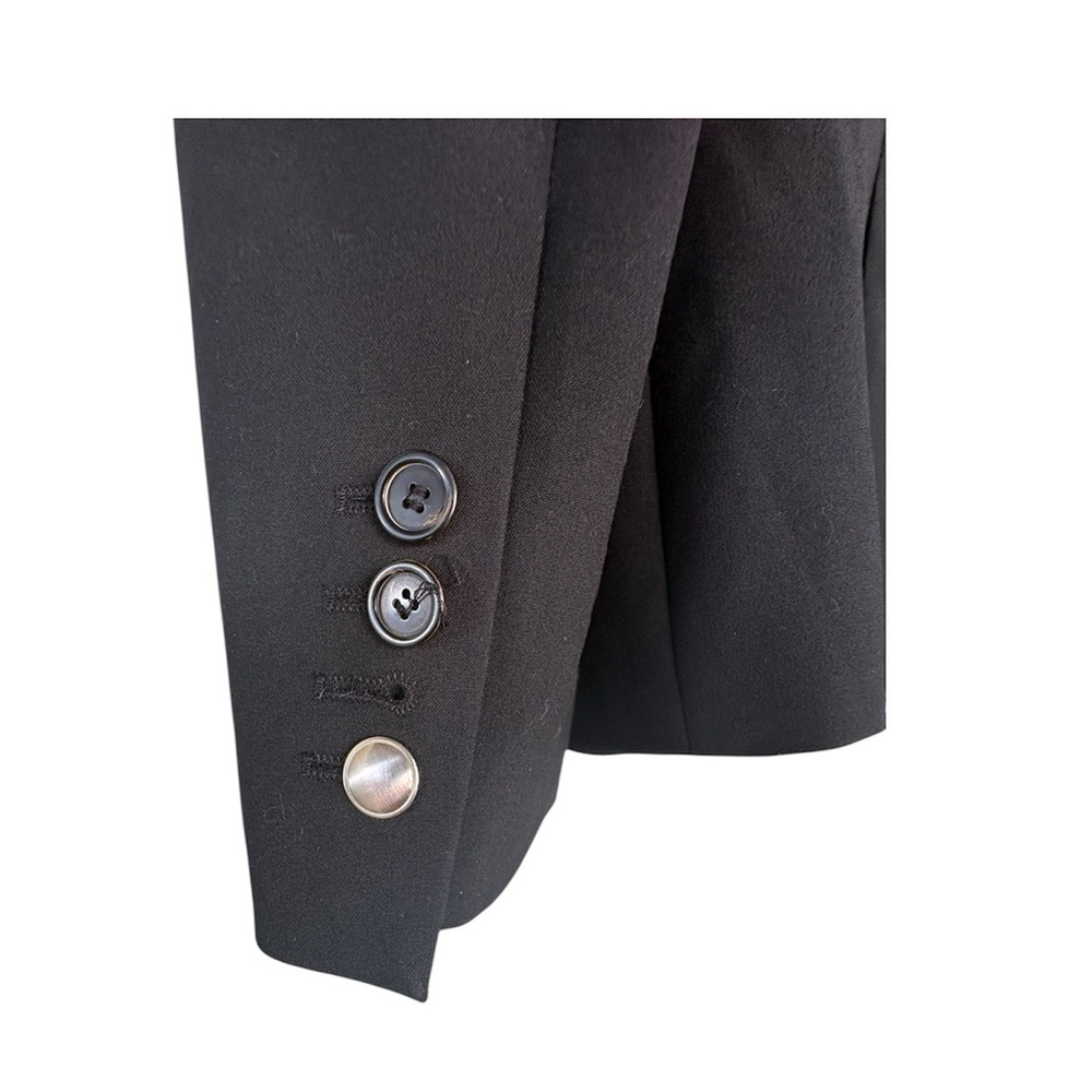 Zara Black Women's Single-Button Blazer with Slight Puff Shoulder - Picture 3 of 8